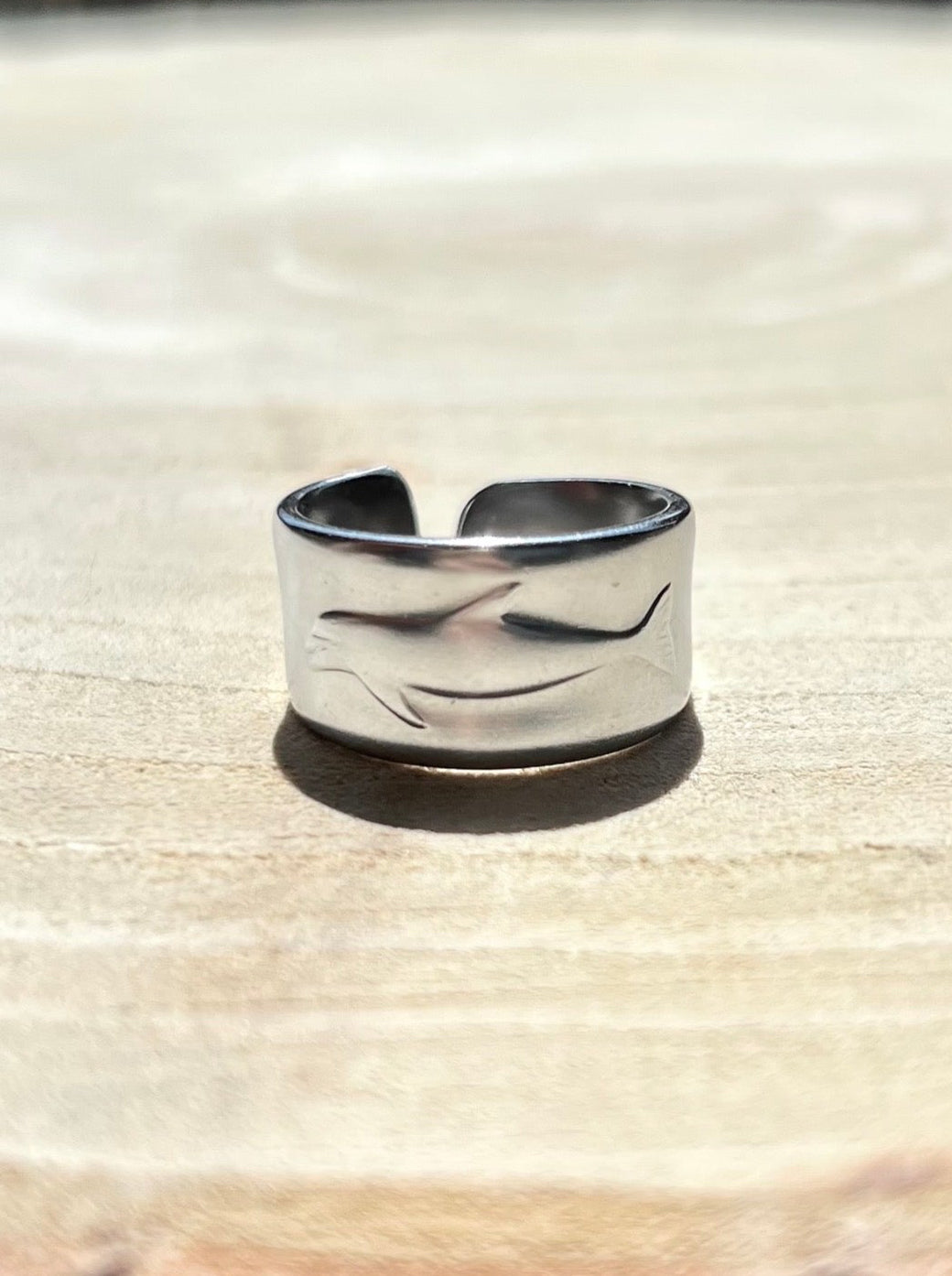Dolphin / Porpoise Spoon Ring Size 52/6