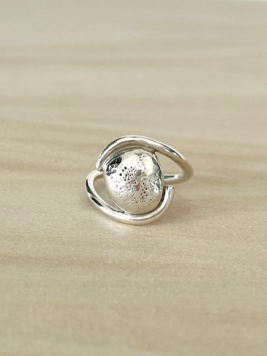 Wavy Coral Ring aus Silber recycelt Größe 55/7