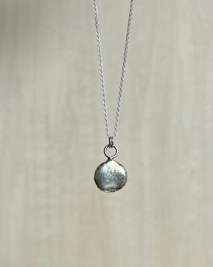 Massive Muschelkette aus recyceltem Silber (Sandguss)