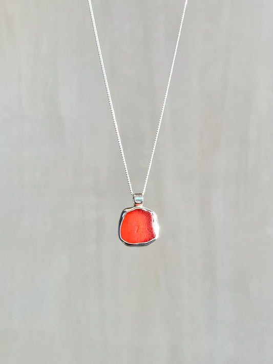 Orangene Meerglaskette (sehr selten!)