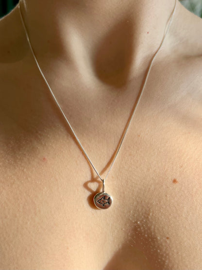 Shark necklace made from recycled silver