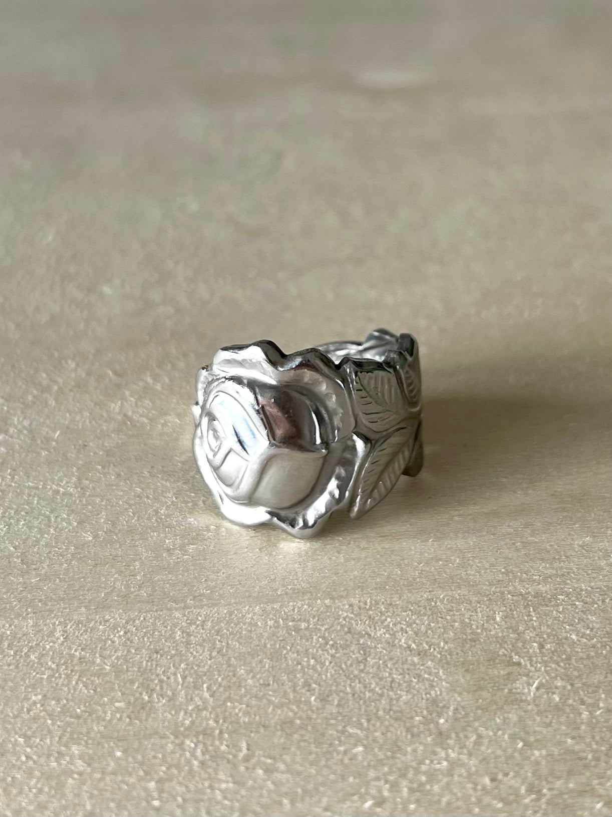 "Rose" Löffelring Größe 54/6,5