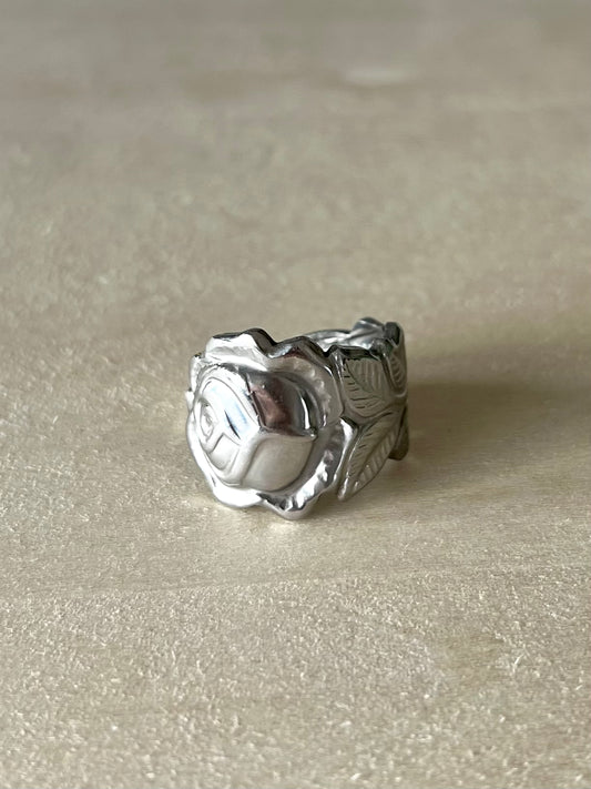 "Rose" Löffelring Größe 54/6,5