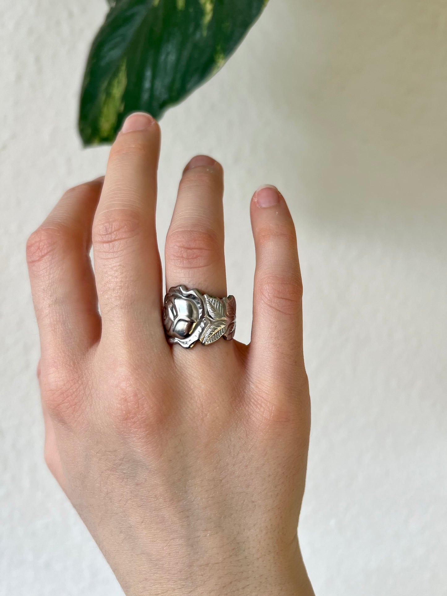 "Rose" Löffelring Größe 54/6,5