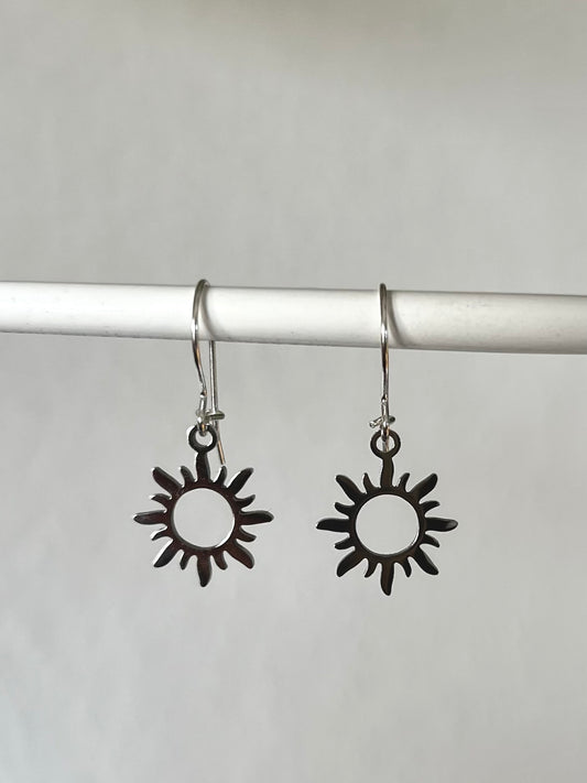 Sonnen-Ohrringe (Silber + Edelstahl)