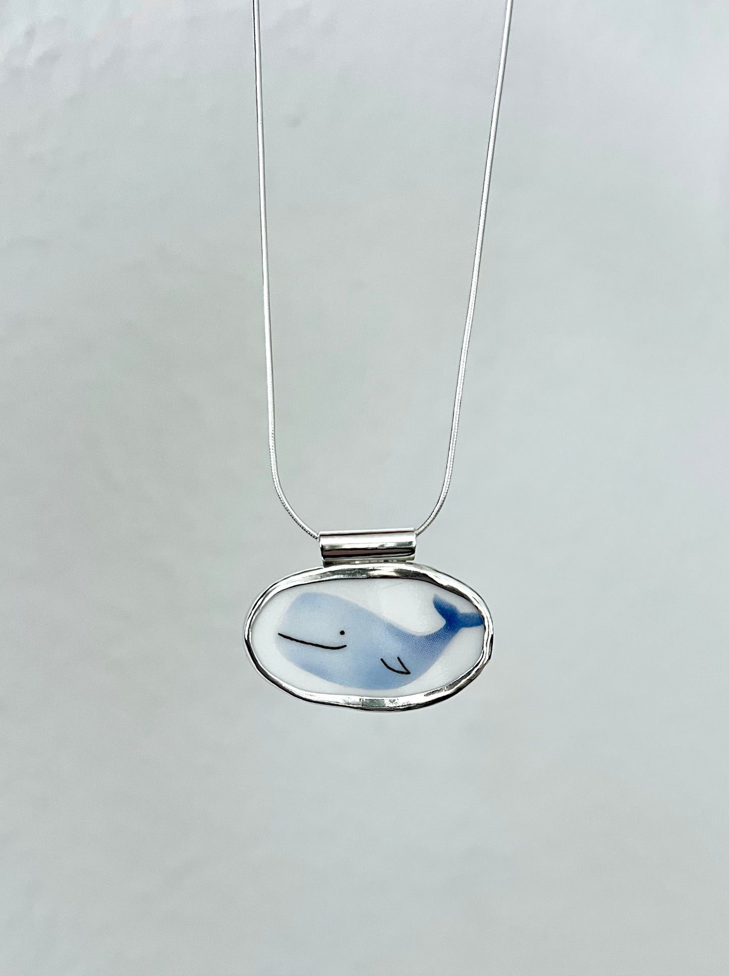 Walkette - ceramic shard in silver