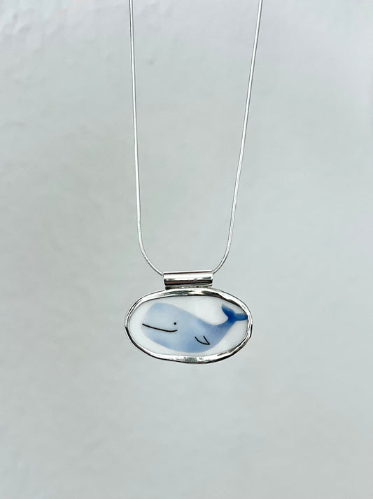 Walkette - Keramikscherbe in Silber