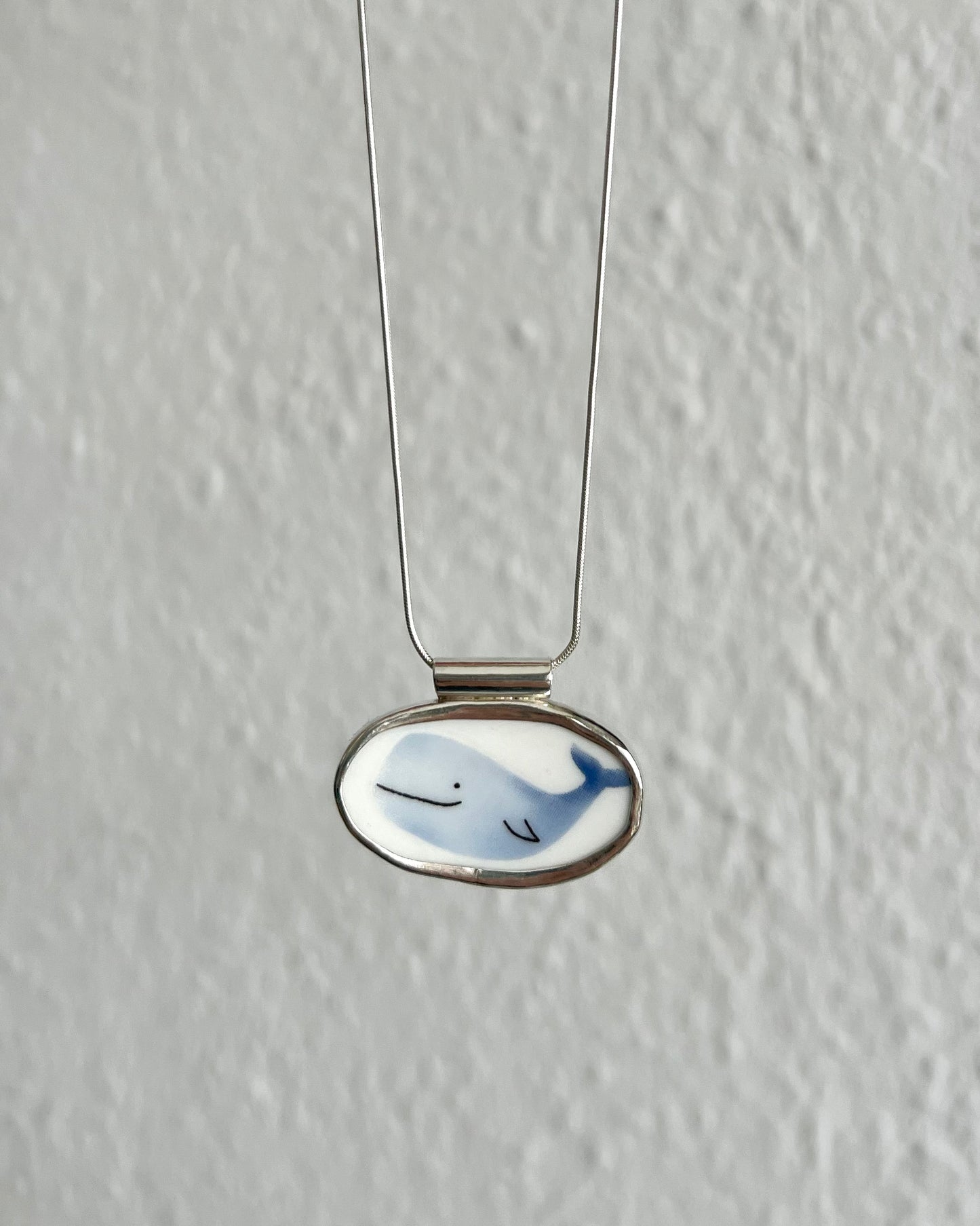 Walkette - ceramic shard in silver