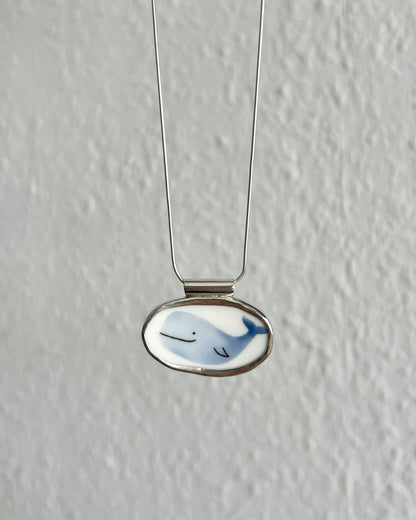 Walkette - ceramic shard in silver