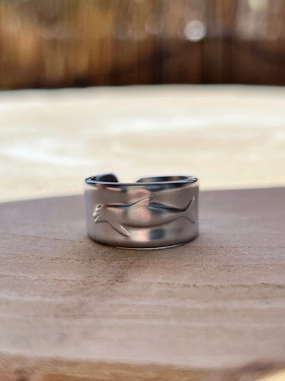 Dolphin / Porpoise spoon ring size 58/8.5