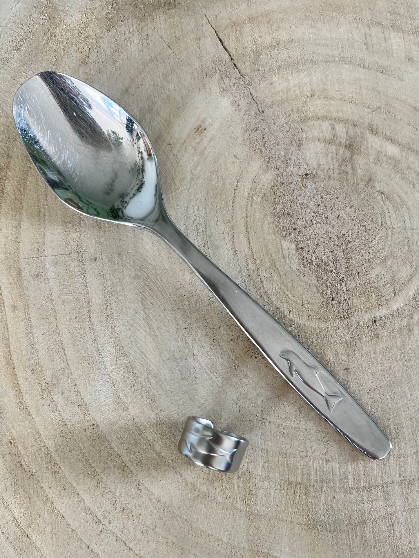 Dolphin / Porpoise Spoon Ring Size 52/6