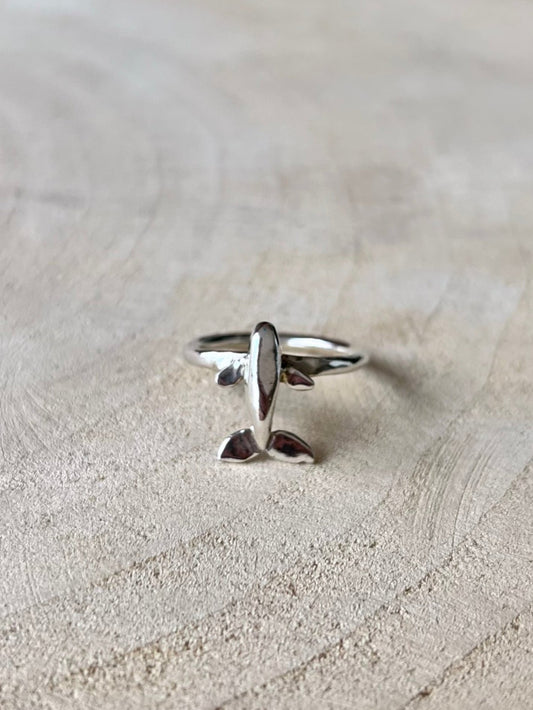 Wal-Ring aus recyceltem Silber Größe 54/7