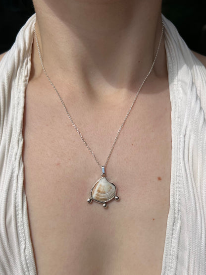 Muschelkette in Silber mit Bubbles