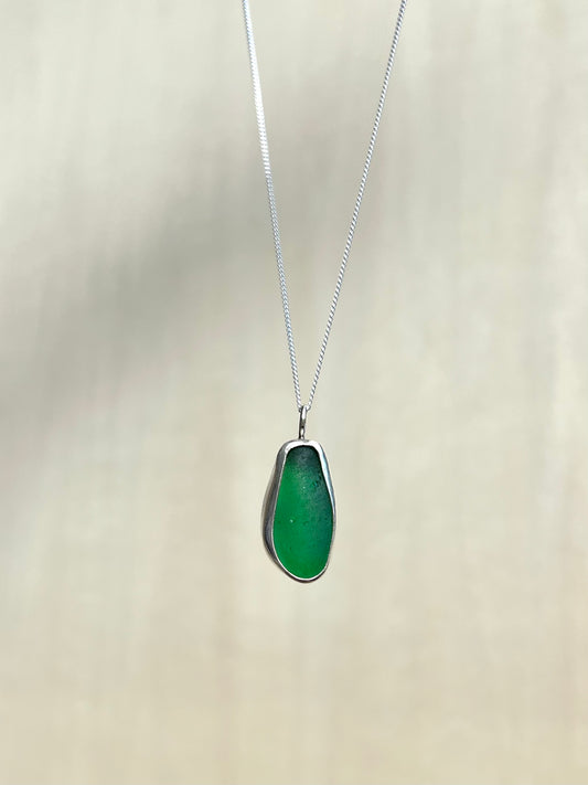 Grüne Meerglas-Kette