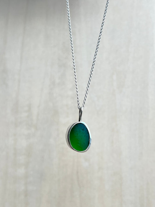 Grüne Meerglas-Kette