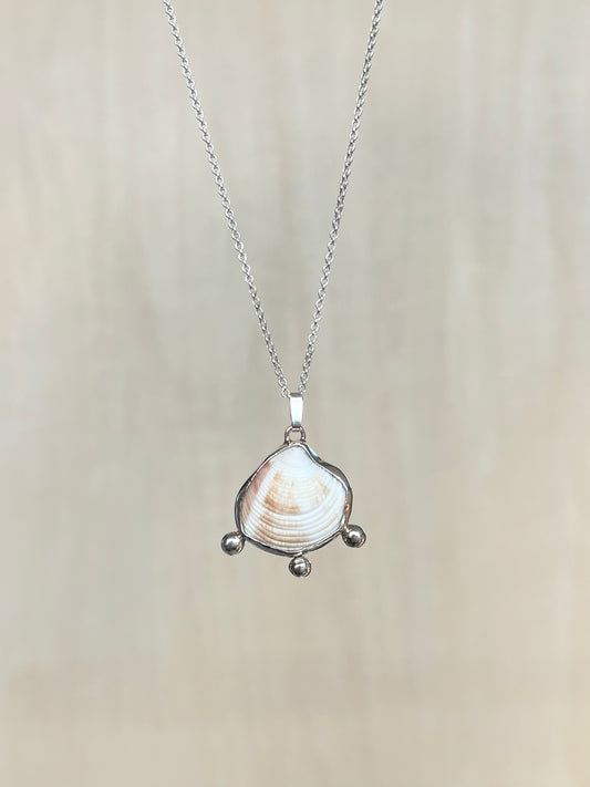 Muschelkette in Silber mit Bubbles