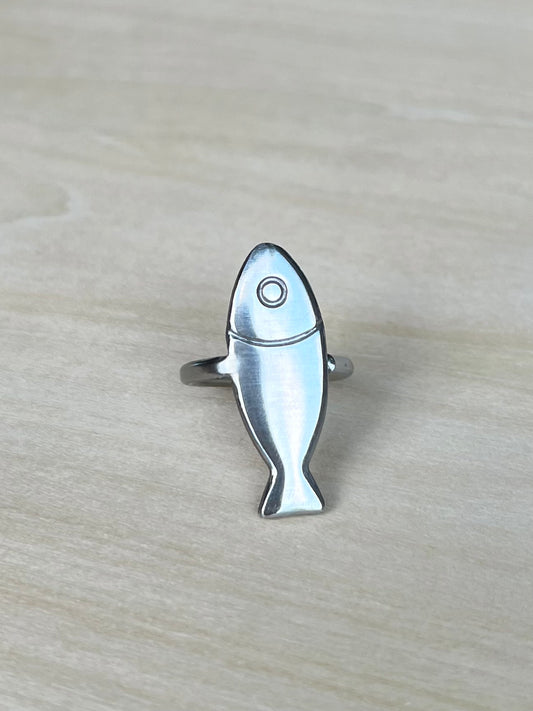 Fisch Löffelring Größe 55/7