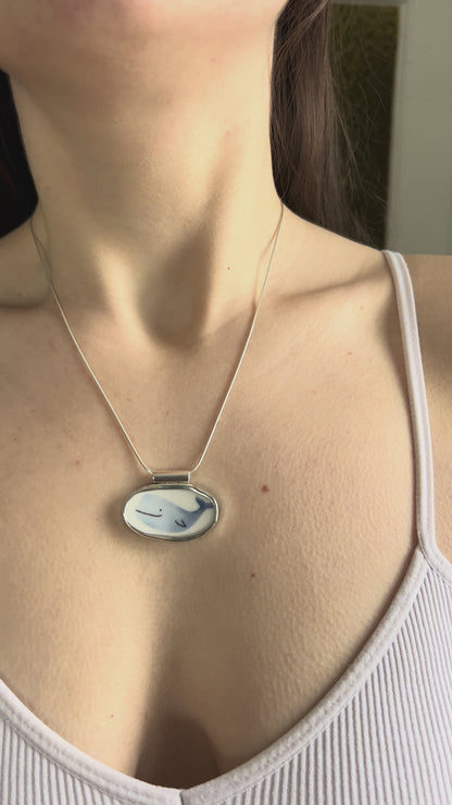 Walkette - ceramic shard in silver